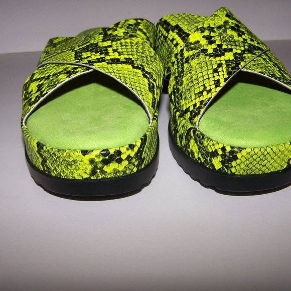 Ladies Rocket Dog Snakeskin Print Slides Sandals 7 - Picture 3 of 5